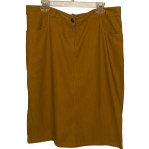 🌹JADE MACKENZIE MUSTARD MIDI SKIRT